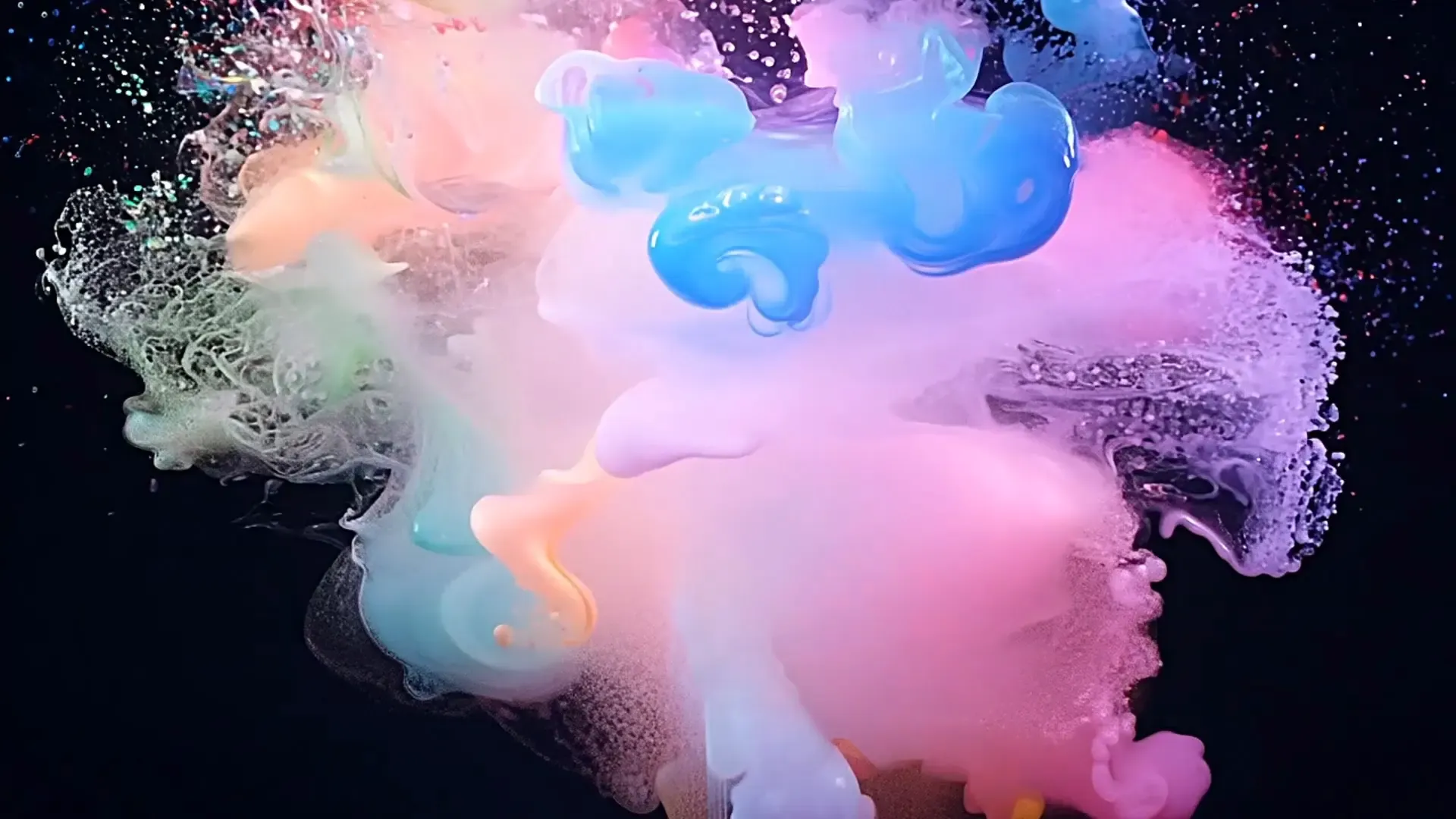 Abstract Liquid Colors for Artistic Logo Reveal